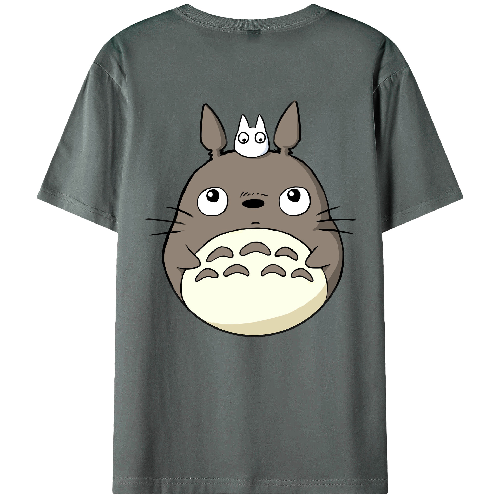 （画像用） となりのトトロ 草壁メイ 草壁サツキ My Neighbor Totoro Satsuki Kusakabe Mei Kusakabe 綿100％ メンズ半袖Tシャツ（バックプリント） 通気性